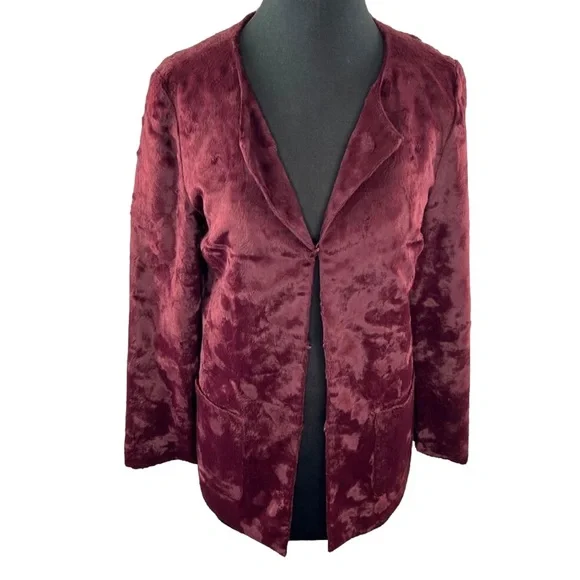 Panne velvet jacket w/silky lining Tabitha Anthropologie - Picture 3 of 8